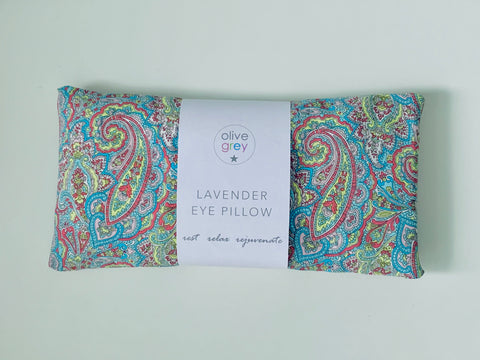 liberty of london 'tessa pastel' paisley floral lavender eye pillow